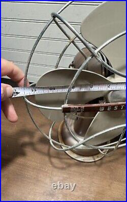 Antique Westinghouse 11 Inch METAL Desk Fan Oscillating