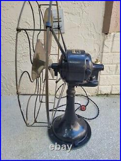 Antique Westinghouse 16 Direct Current Motor Oscillating Brass Blade Fan