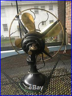 Antique Westinghouse 164848 A 12 Brass Fan Blade & Cage