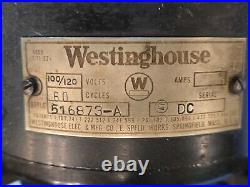 Antique Westinghouse 516873-A Four-Blade Fan Three-Speed c. 1920 Works