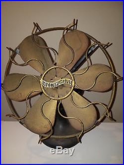 Antique Westinghouse 6 Brass Blade Fan USA Vtg List No. 18358 J HTF Rare Ex