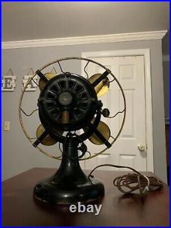 Antique Westinghouse Electric Fan 4 Brass Blades L@@K Works Original Unrestored