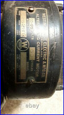 Antique Westinghouse Electric Fan Brass 4 Blades Model 162628G For Restoration