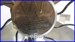 Antique Westinghouse Electric Table Fan Brass Blade Vintage 17 Cage 3 Speed
