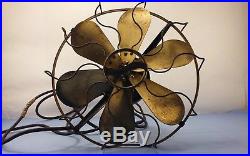 Antique Westinghouse Fan, 6 Brass Blades, Brass Cage, Style #164864