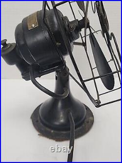 Antique Westinghouse Metal Oscillating Fan TESTED 457678A 1920's