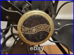 Antique Westinghouse Metal Oscillating Fan TESTED WORKS! 457678A