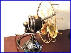 Antique Westinghouse Rotating Fan 12 Restored Repair Cord Brass Blades Cage