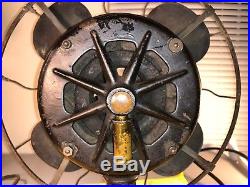 Antique Westinghouse Tesla Cage Fan 3856A Brass Blade Fancy Base All Original
