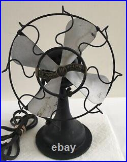 Antique Westinghouse Whirlwind Electric Fan 8 #280598 Working See Video