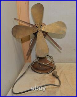 Antique Westinghouse electric fan 4 brass blade early alternating current parts