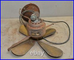 Antique Westinghouse electric fan 4 brass blade early alternating current parts