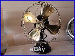 Antique adams bagnell jandus c frame 12 fan brass blade & cage pat 1911