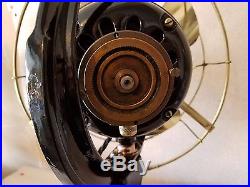 Antique adams bagnell jandus c frame 12 fan brass blade & cage pat 1911