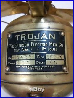 Antique early 1900's solid brass 8 Emerson Trojan