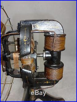 Antique edison fan nice original finish brass 4 blade model 1898