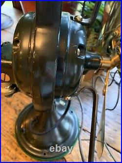 Antique electric Fan GE Brass Bell Oscillator