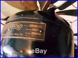 Antique emerson 21666 fan 6 brass blade & brass cage