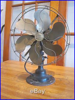 Antique emerson 21666 fan 6 brass blade & brass cage for parts or restoration