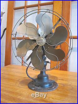 Antique emerson 21666 fan 6 brass blade & brass cage for parts or restoration