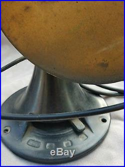 Antique emerson 3 speed oscillating 29668 16 brass 6 blade fan