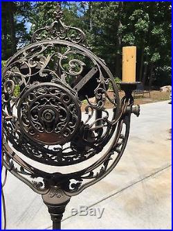Antique stand up electric fan 1920 Luminaire Victor Funeral Parlor Fan a Light