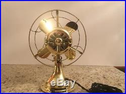 Antique vintage JANDUS electric fan 1912 BRASS fan restored