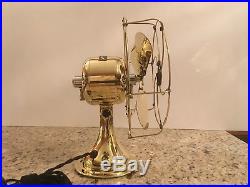 Antique vintage JANDUS electric fan 1912 BRASS fan restored