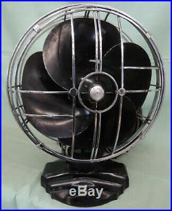 Art Deco Machine Age Emerson Silver Swan #864 Fan 1 Speed Runs 10 4 Blade