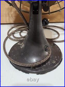 Beautiful Working Vintage Electric Oscillating Fan Emerson Brass St Louis 10