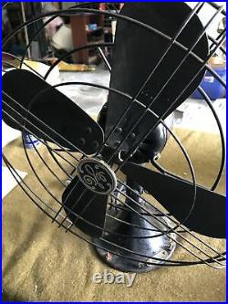 Blue/Green Vintage Mid Century GE 16 Oscillating Fan. #FM16S2. No. 91. USA Made