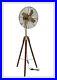 Brass-Antique-Floor-Standing-Electric-Fan-With-Wood-Tripod-x-mas-gift-item-01-tu