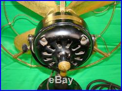 Brass Blade & Guard GE General Electric Fan Old Motor Orig Paint 1895 & 1901 Pat