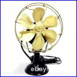 Brass Electric Oscillating Table Fan Mini 6 Inches Vintage Antique Classic DHL