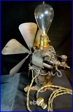 C&C AMAZING 12 6BB LAMP RESISTANCE FAN OUTFIT BIPOLAR 110V DC (ca. 1890)