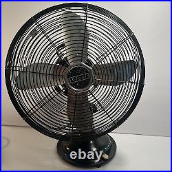 CINNI Vintage 14 Electric 3-Speed Oscillating Industrial Black Mid-Century Fan