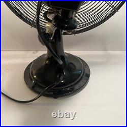 CINNI Vintage 14 Electric 3-Speed Oscillating Industrial Black Mid-Century Fan