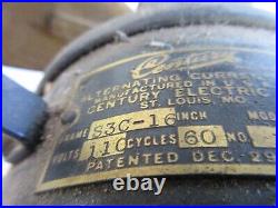 Century Fan Brass Blades Model 263 J-2 S3C-1 6AS IS UNTESTED parts or repair