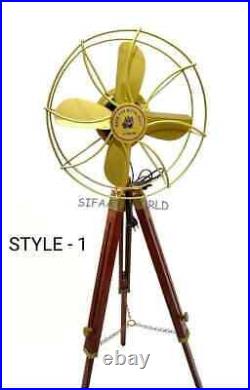 Electric Fan Antique Floor Standing Royal Navy London Fan Collectible Tripod