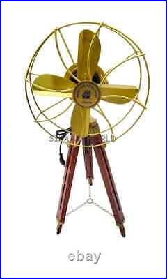 Electric Fan Antique Floor Standing Royal Navy London Fan Collectible Tripod