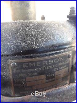 Emerson 12 Model 29646 Antique electric fan brass blade work. Vintage antique