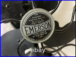 Emerson 2250B One Speed 4 Blade Oscillating Fan Bullwinkle Blades 10 Cage