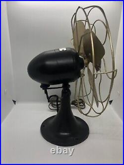 Emerson 2450-G 1949 Vintage Desk Fan Antique Metal Electric Oscillating