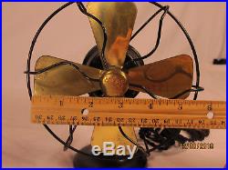 Exc & unrestored, Antique Polar Cub Type G Brass Bladed Electric Fan It Works
