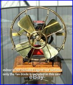 Fan Blade for Antique Electric Bi-Polar Motor Knapp Ajax &more Spectacular Brass