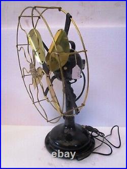 Fan Style Antique Vintage Brass Stand Floor Nautical Decor Electric
