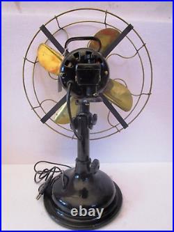 Fan Style Antique Vintage Brass Stand Floor Nautical Decor Electric