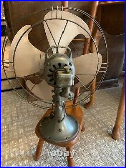 GE 4 blade Metal fan 16 INCH Blade no cord SEE PLAQUE rare old antique