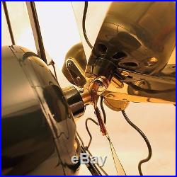 GE GEneral Electric WHIZ Antique Fan Brass Blades Restored LOOK
