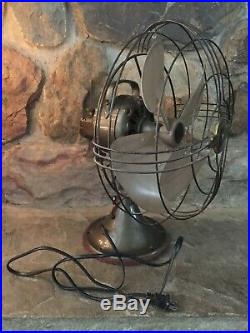 GE General Electric Oscillator Cage Fan Model FM12V1 Antique Vintage Works